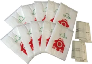 10 Type FJM 3D Efficiency HyClean Dust Bags   4 Filters Compatible with Miele Compact C1 S4 S6 S241 - S256i ✦ S290 and S291 ✦ S300i - S399 ✦ S500 - S578 ✦ S700 - S768 ✦ S4000 - S4999 ✦ S6000 (C2)