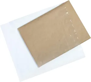 100 Clear Plastic Bags with Handles - 16"x18" Glossy Retail Bags for Shopping, Clothing and Trade Show