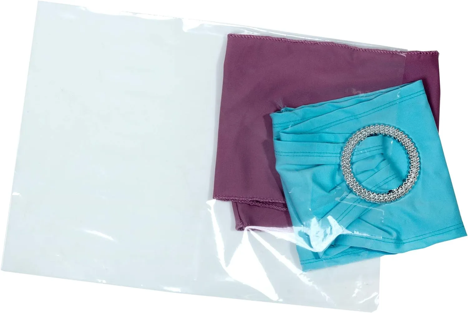100 Clear Plastic Bags with Handles - 16"x18" Glossy Retail Bags for Shopping, Clothing and Trade Show