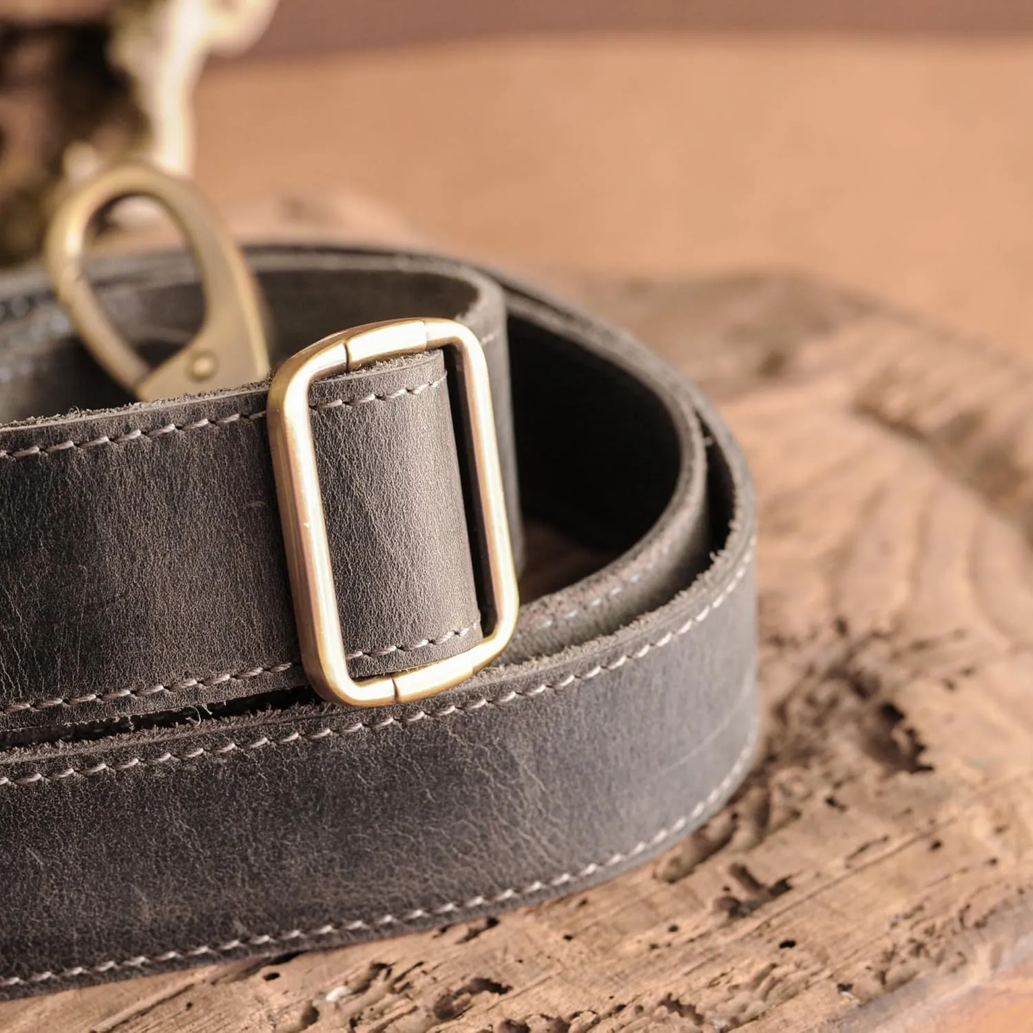 100% Genuine Leather Purse Strap with Swivel Clasps for Purse Handbags Laptop Cases, Adjustable Length, Handmade, Small, Brown