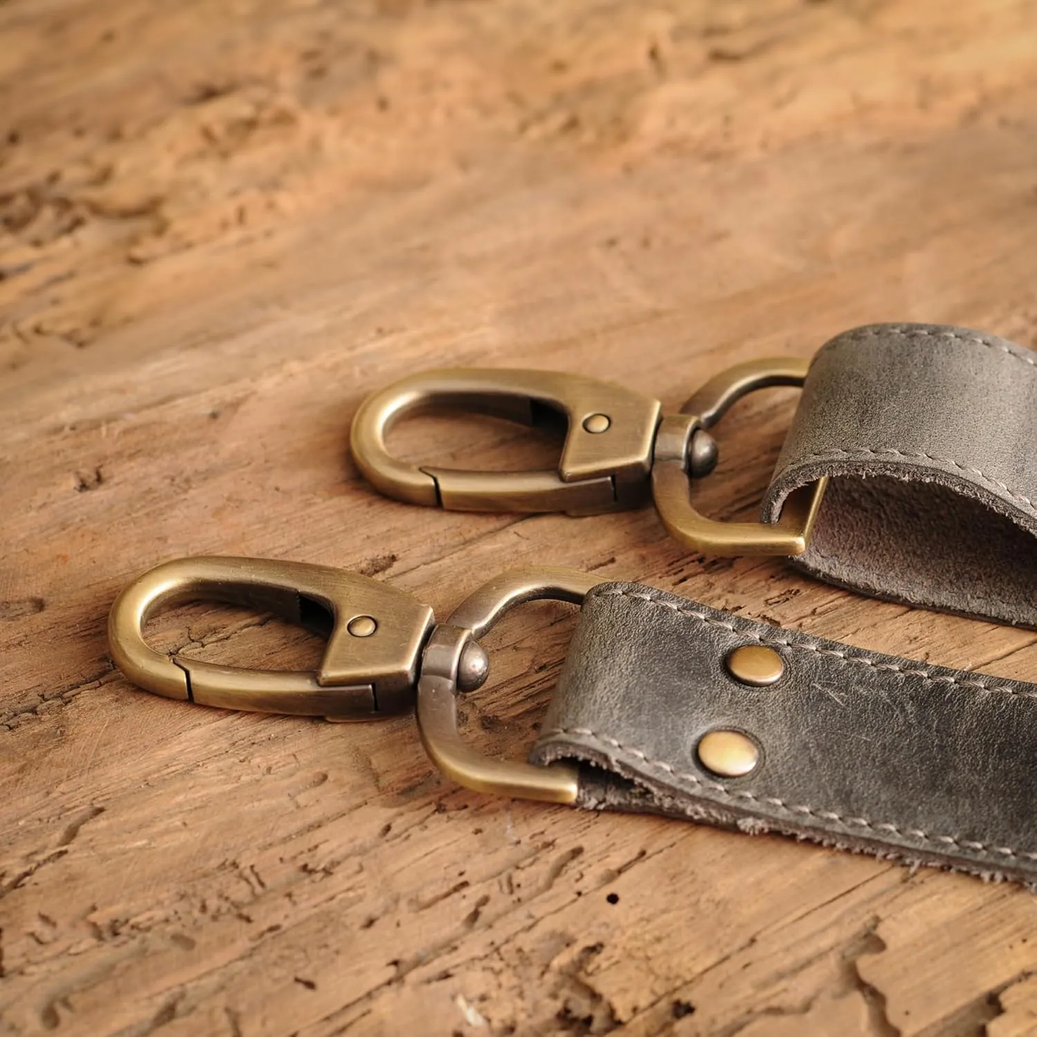 100% Genuine Leather Purse Strap with Swivel Clasps for Purse Handbags Laptop Cases, Adjustable Length, Handmade, X-Large, Black