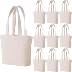 1083 Inch Canvas Tote Bags for Kids - Mini Gift Bags for Painting & Crafts