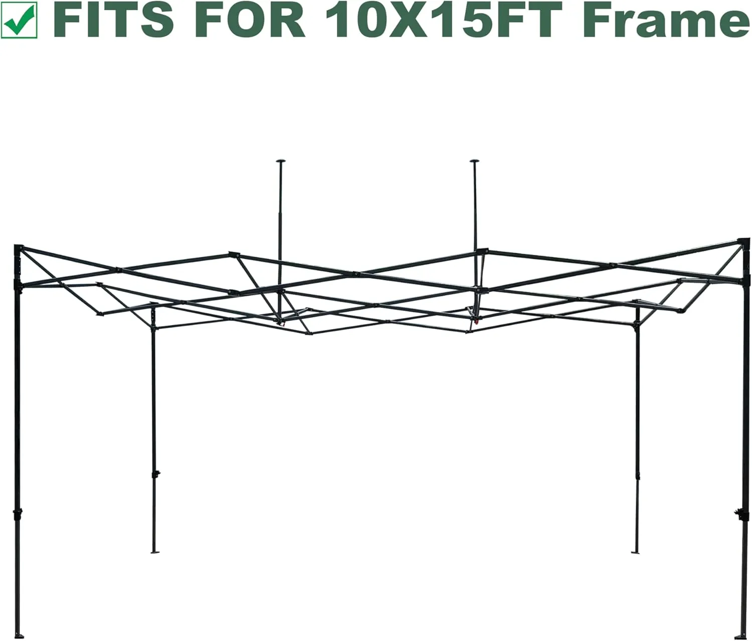 10x15 Canopy Replacement Top with PU Coated for Straight Leg Canopy Frame,Free 4 Packs Weight Bag, (Gray)