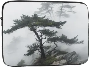 13 Inch Laptop Sleeve Bag Waterproof Shockproof Laptop Case Bag Foggy Mountain Pine Tree Computer Skin Bags Lightweight Tablet Carrying Case