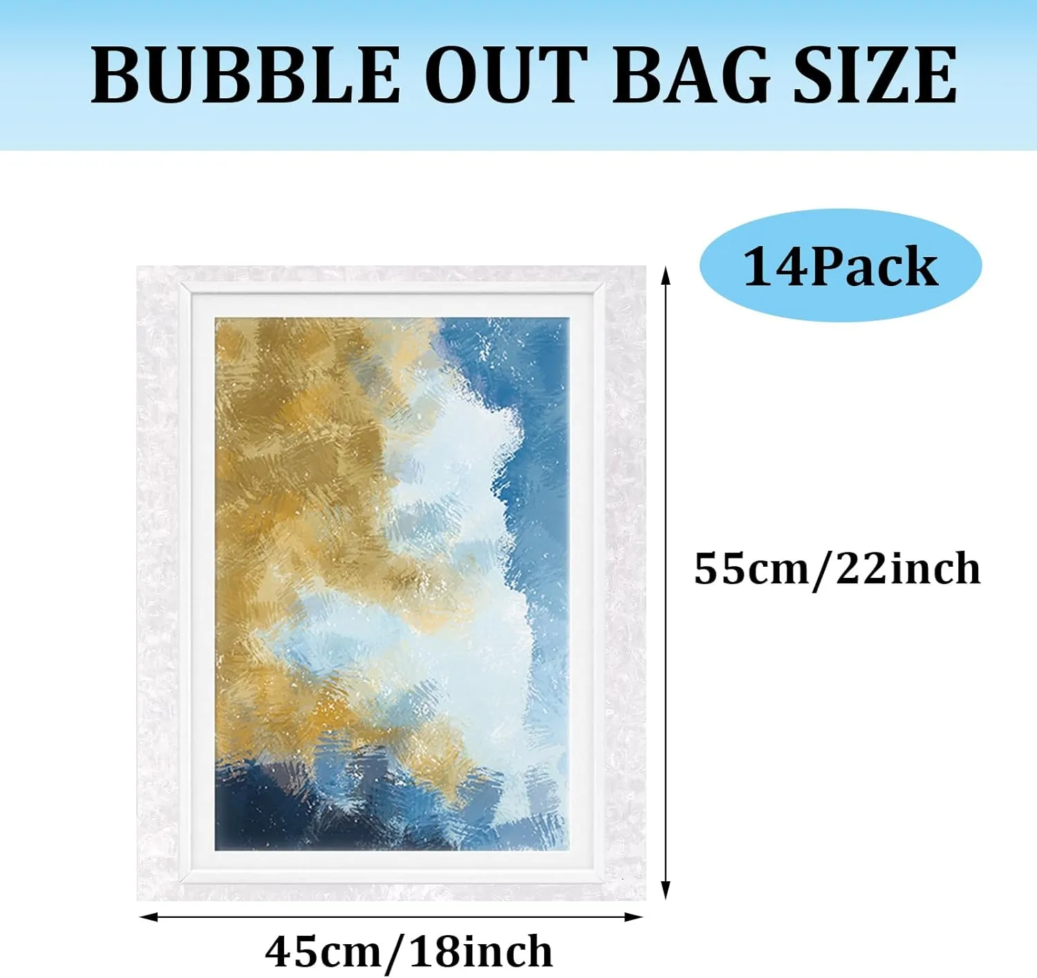 14PCS Large Bubble Pouches 18 x 22 Inch, Clear Wrap for Fragile Items, Double Walled Shockproof Cushion Bags for Moving, Shipping and Packing Supplies