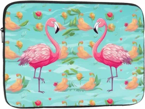 15 Inch Laptop Sleeve Bag Waterproof Shockproof Laptop Case Bag Elegant Flamingo Computer Skin Bags Lightweight Tablet Carrying Case