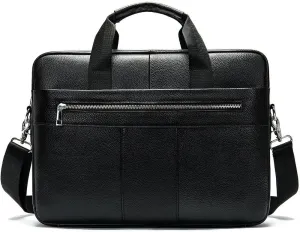 15.6-Inch Laptop Bag,Leather Laptop Briefcase for Men,Waterproof Travel Messenger Duffle Bags