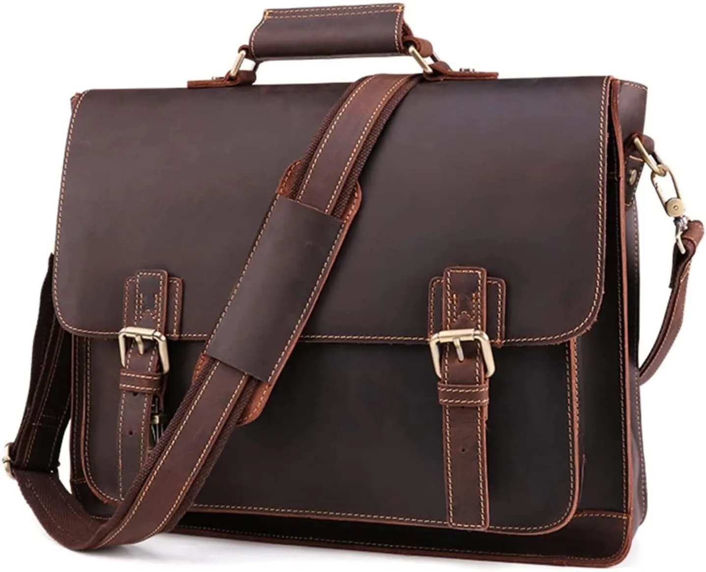 15.6-Inch Retro Laptop Messenger Bag Travel Business Attache Case