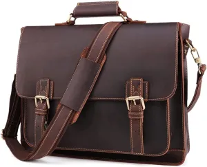 15.6-Inch Retro Laptop Messenger Bag Travel Business Attache Case