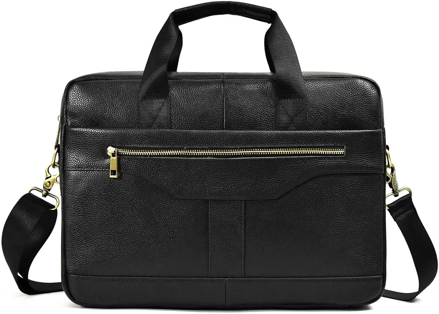 15.6inch Leather Briefcases Laptop Messenger Bags Business Satchel Office Travel Computer Handbag for Men