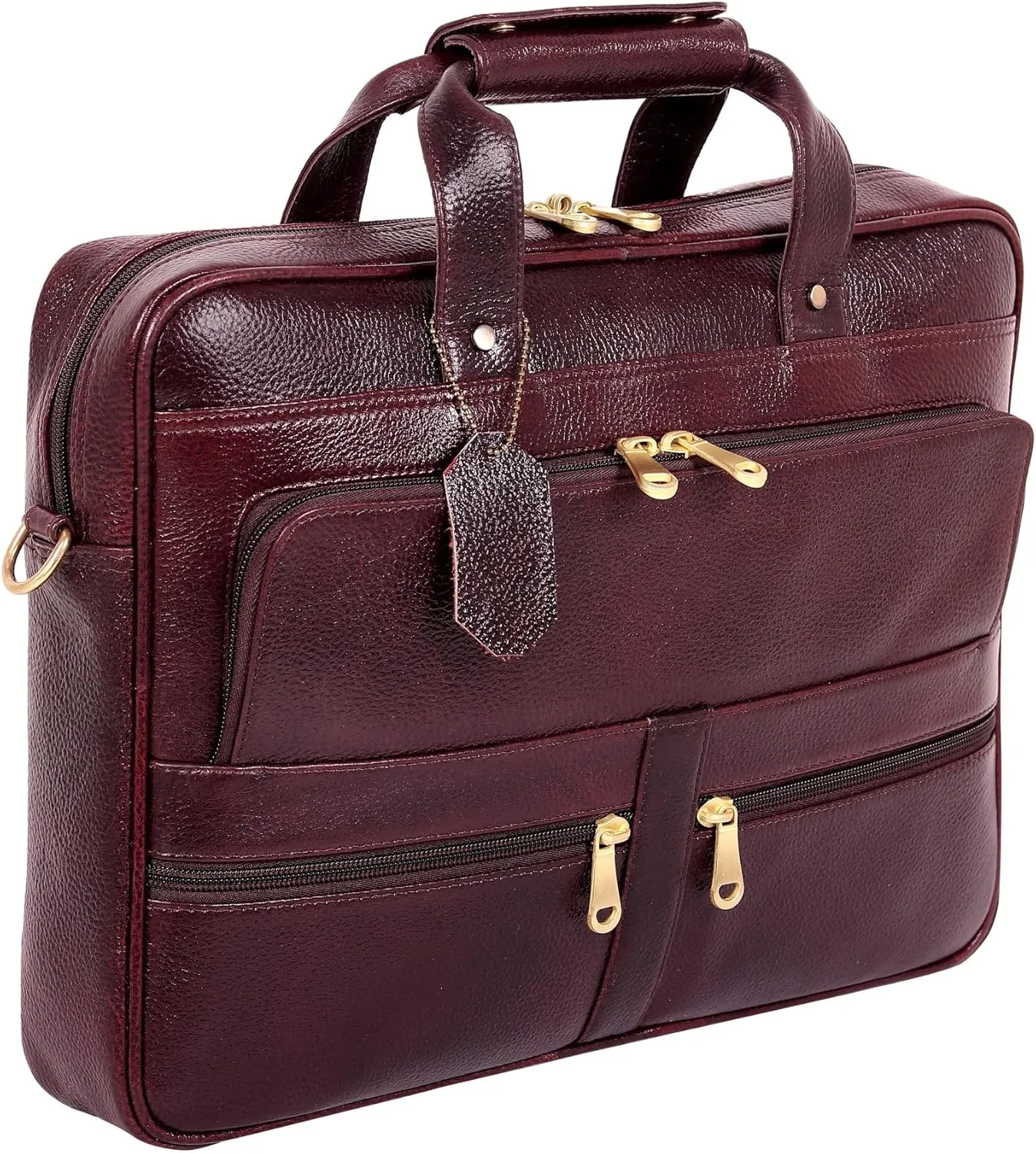 16 Inch Leather briefcases Laptop Messenger Bags for Men and Women Best Office Satchel Bag