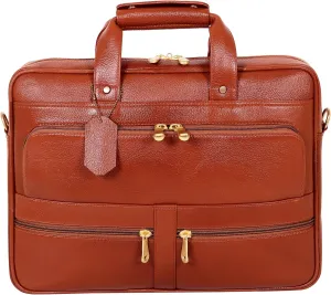 16 Inch Leather briefcases Laptop Messenger Bags for Men and Women Best Office Satchel Bag
