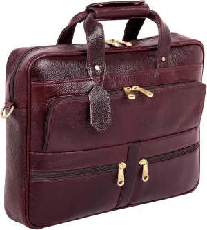 16 Inch Leather briefcases Laptop Messenger Bags for Men and Women Best Office Satchel Bag