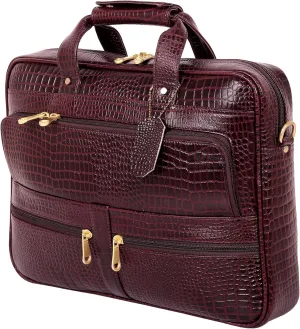 16 Inch Leather briefcases Laptop Messenger Bags for Men and Women Best Office Satchel Bag