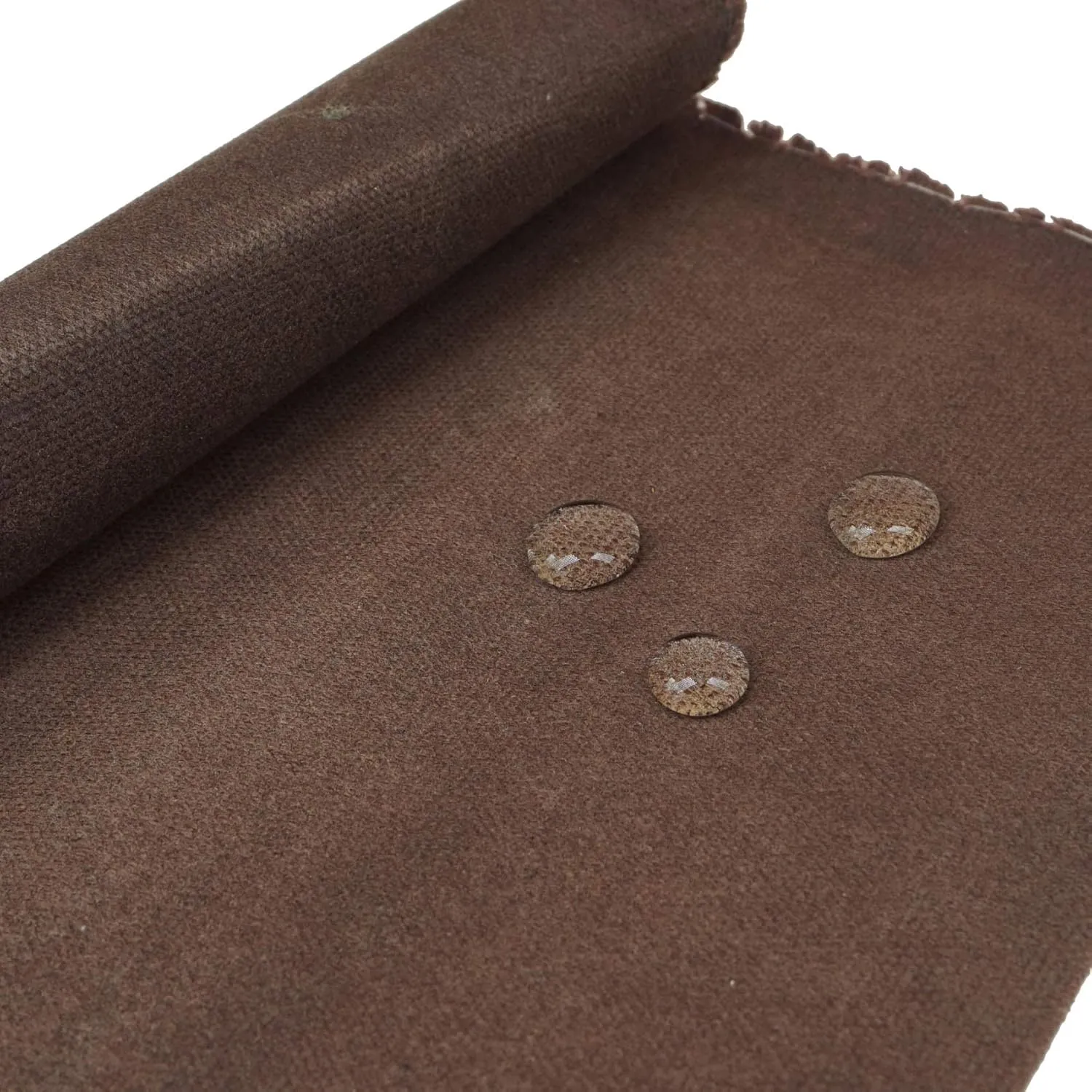 16 OZ Waxed Canvas Duck Fabric by The Yard Craft Upholstery Tan Fabric,100% Cotton One Yard (Dark Brown, 18x58 inch)