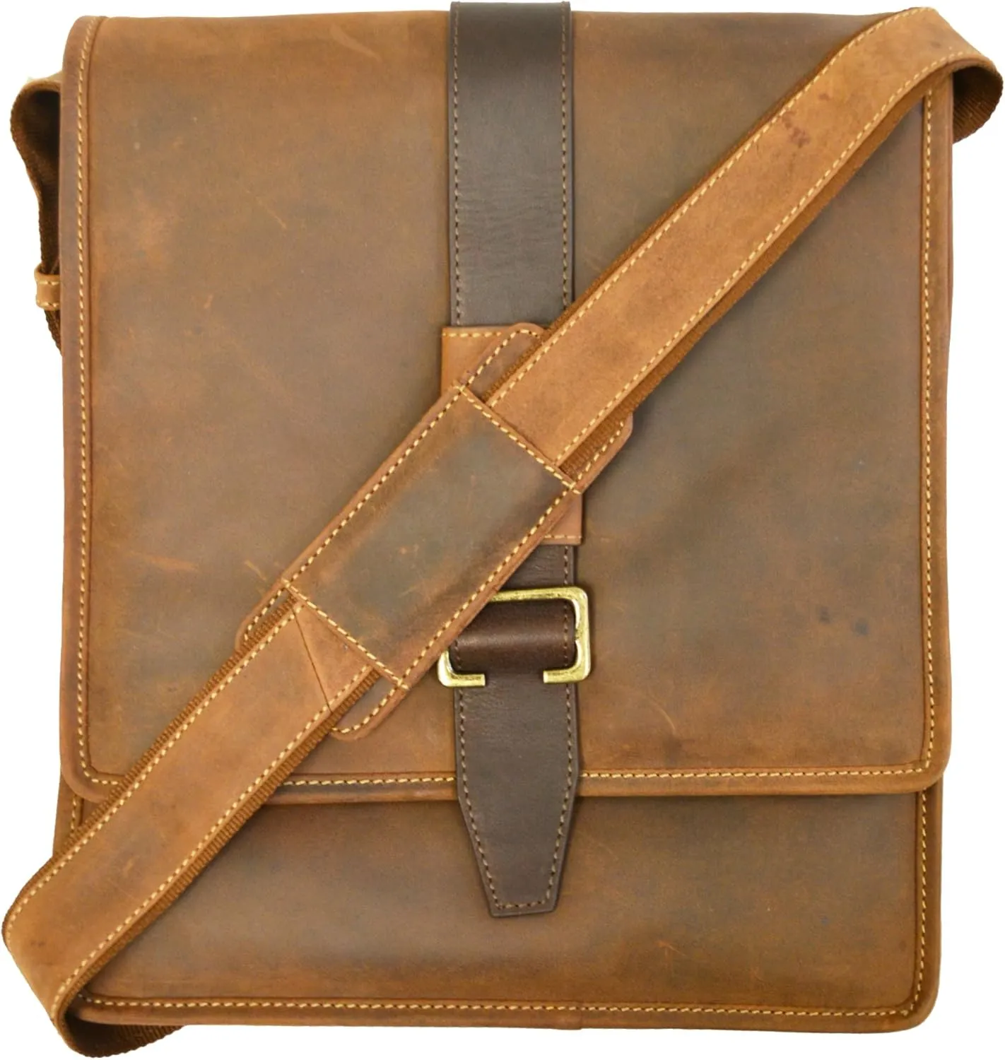 16159 Zoltan Medium Messenger Bag in Oiled Leather