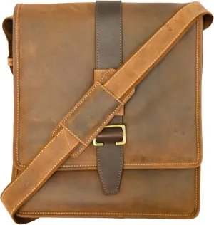 16159 Zoltan Medium Messenger Bag in Oiled Leather