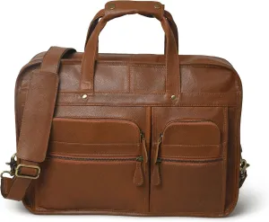 16" Leather briefcases Laptop Messenger Bags for Men and Women Best Office Satchel Bag Ideal for gifts | Gift for him