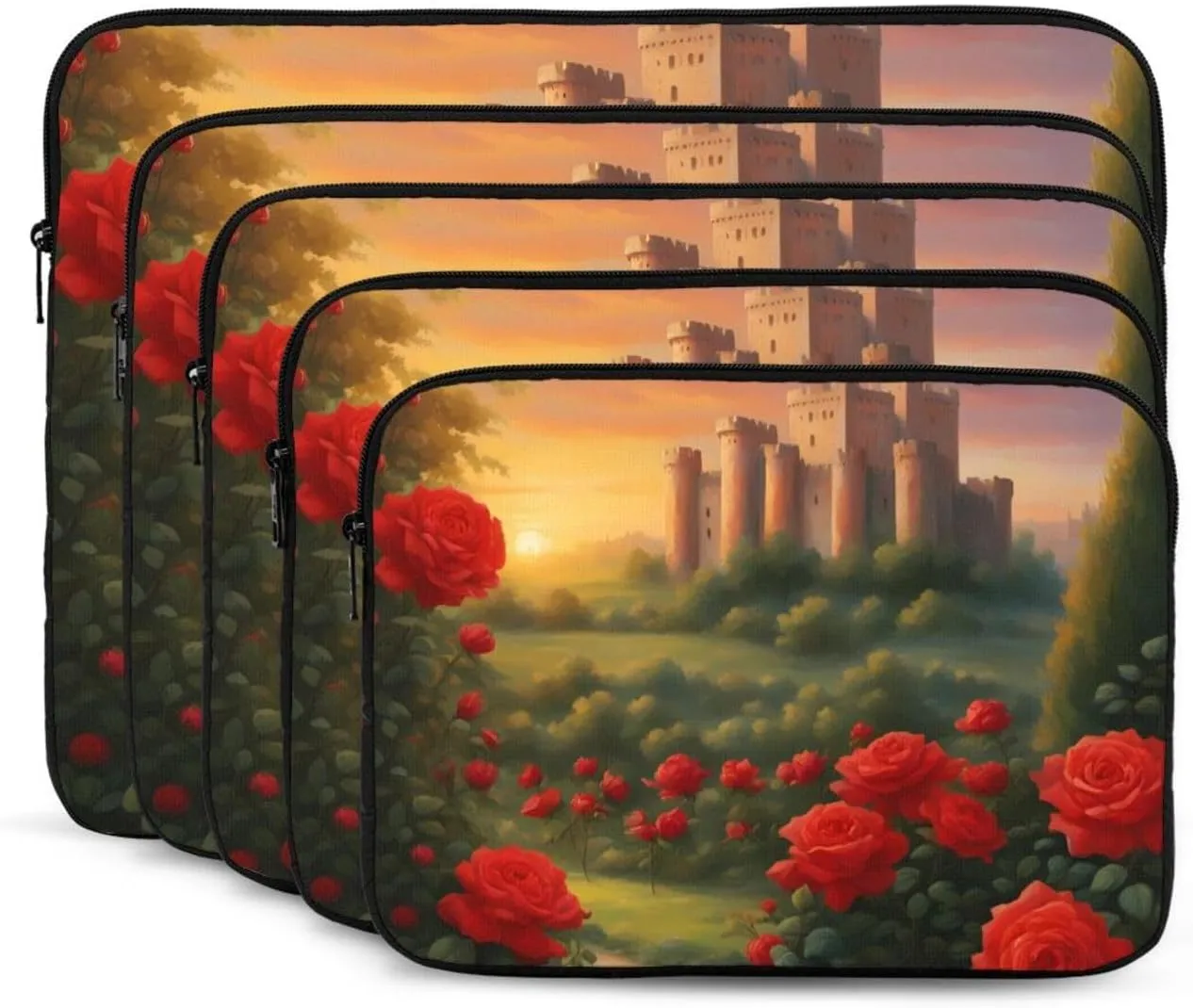17 Inch Laptop Case Computer Sleeve Shockproof Water-Resistant Notebook Case Bag for Business Travel and Daily Use Distant Castle Prints