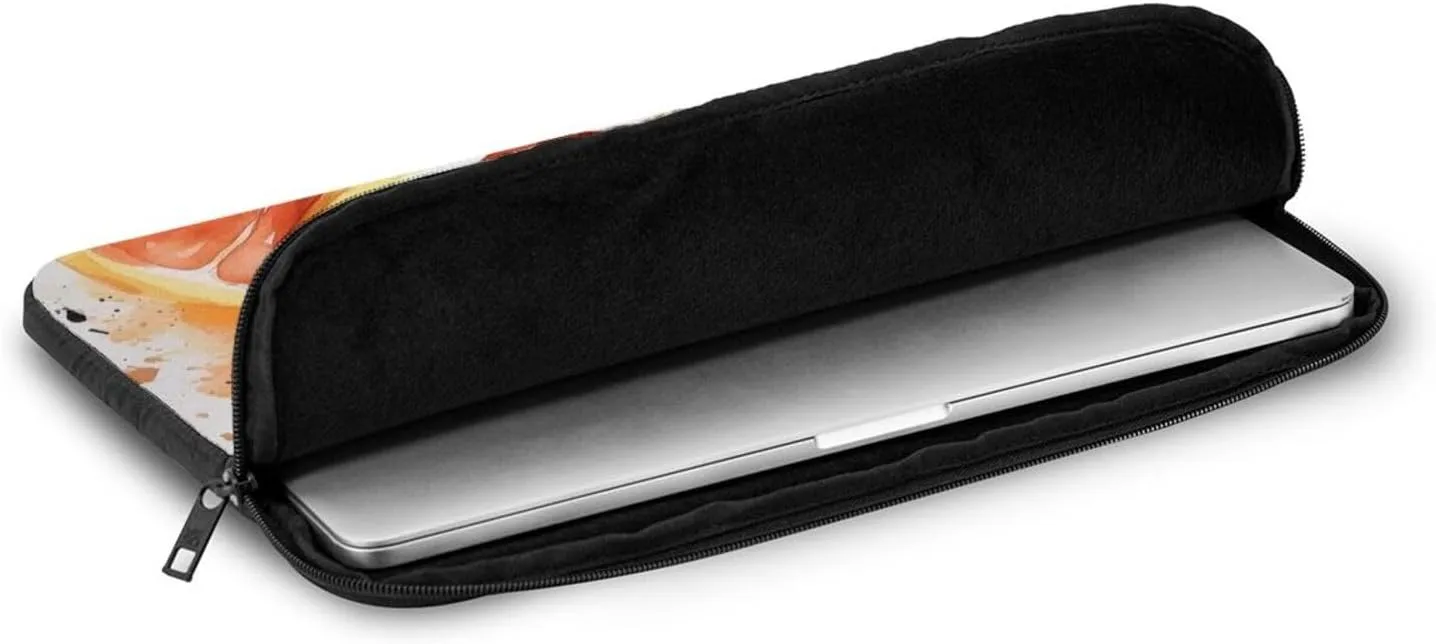 17 inch Laptop Sleeve Bag Watercolor orange slice Laptop Bag Shockproof Computer Carrying Cover Slim Briefcase Handbag
