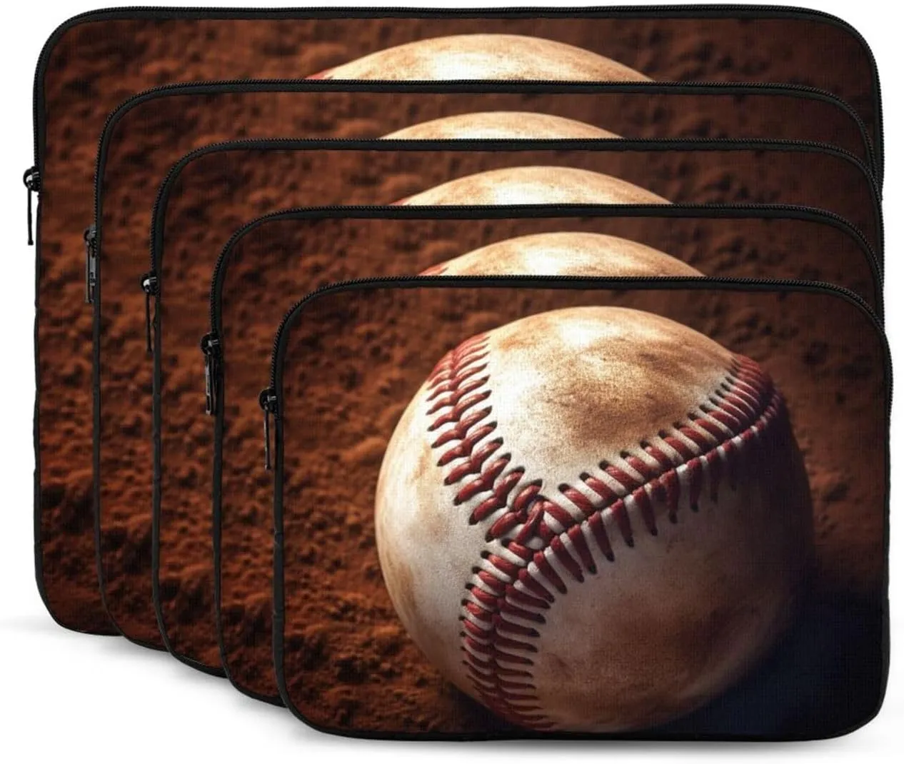 17 Inch Laptop Sleeve Bag Waterproof Shockproof Laptop Case Bag Baseball Computer Skin Bags Lightweight Tablet Carrying Case