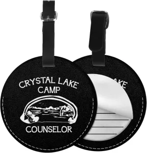 1980 Camp Crystal Lake Counselor Round Luggage tag, Suitable for suitcases, etc., 3.7 inches