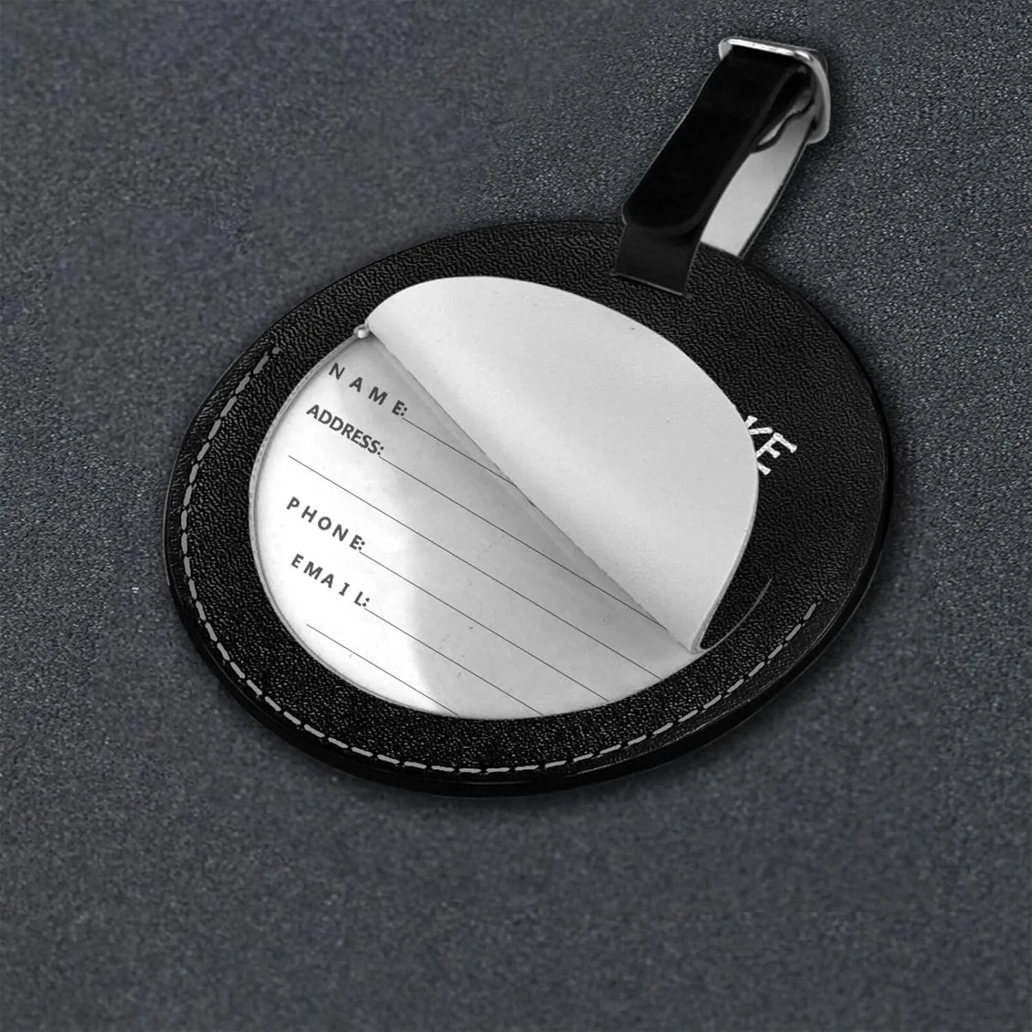 1980 Camp Crystal Lake Counselor Round Luggage tag, Suitable for suitcases, etc., 3.7 inches