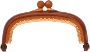 1PCS 8.5cm Arc Plastic Purse Frame Handle for Clutch Bag Handbag Accessories Making Kiss Clasp Lock 10 Colors(Brown)