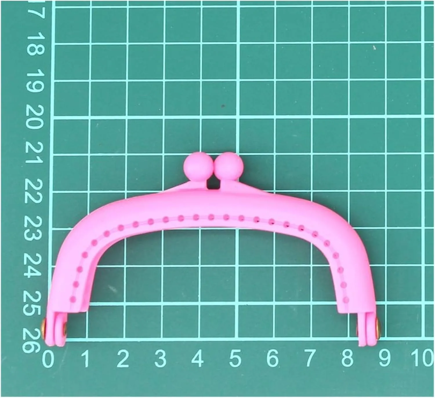 1PCS 8.5cm Arc Plastic Purse Frame Handle for Clutch Bag Handbag Accessories Making Kiss Clasp Lock 10 Colors(Brown)