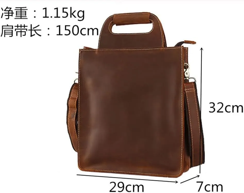 1pcs Men's Handbags Retro Diagonal Men's Bags Shoulder Bags Briefcases Trendy Bags(E)