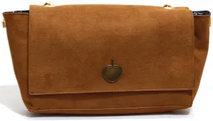 2 in 1 Shoulder Bags Crocodile Pattern Clutch Purse Big Envelope Handbag for Women, Brown