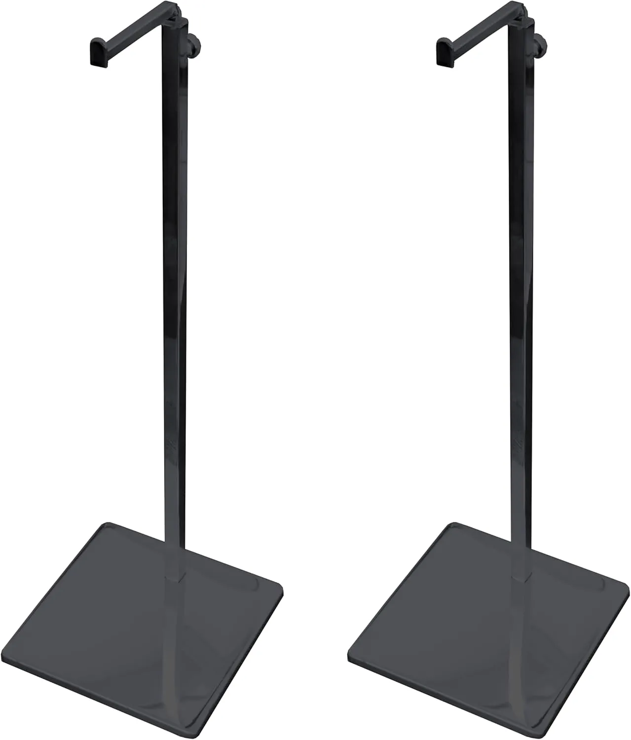 2 Packs Height Adjustable Metal Handbag Purse Stand, Wig Jewelry Bags Handbag Display Stand Holder (Black)