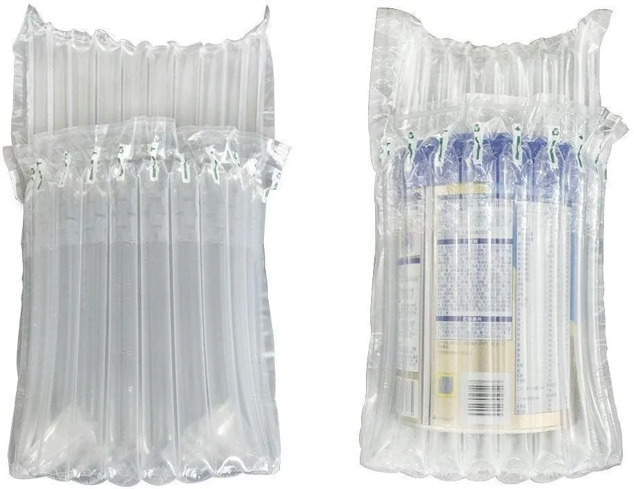20 Pack Milk Powder Can Protector Travel Transport Inflatable Column Packaging Air Bags Air Filled Column Shockproof Cushioning with 1 Pump Random Colour