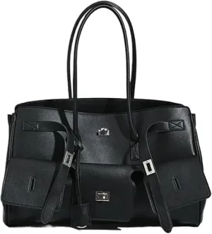 2025 Tote Wing Spacious Bag Black Shopping Bag Handbag Large Capacity Commuter Shoulder