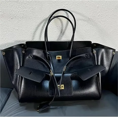 2025 Tote Wing Spacious Bag Black Shopping Bag Handbag Large Capacity Commuter Shoulder