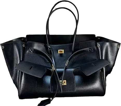 2025 Tote Wing Spacious Bag Black Shopping Bag Handbag Large Capacity Commuter Shoulder