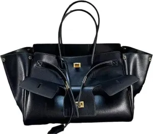 2025 Tote Wing Spacious Bag Black Shopping Bag Handbag Large Capacity Commuter Shoulder