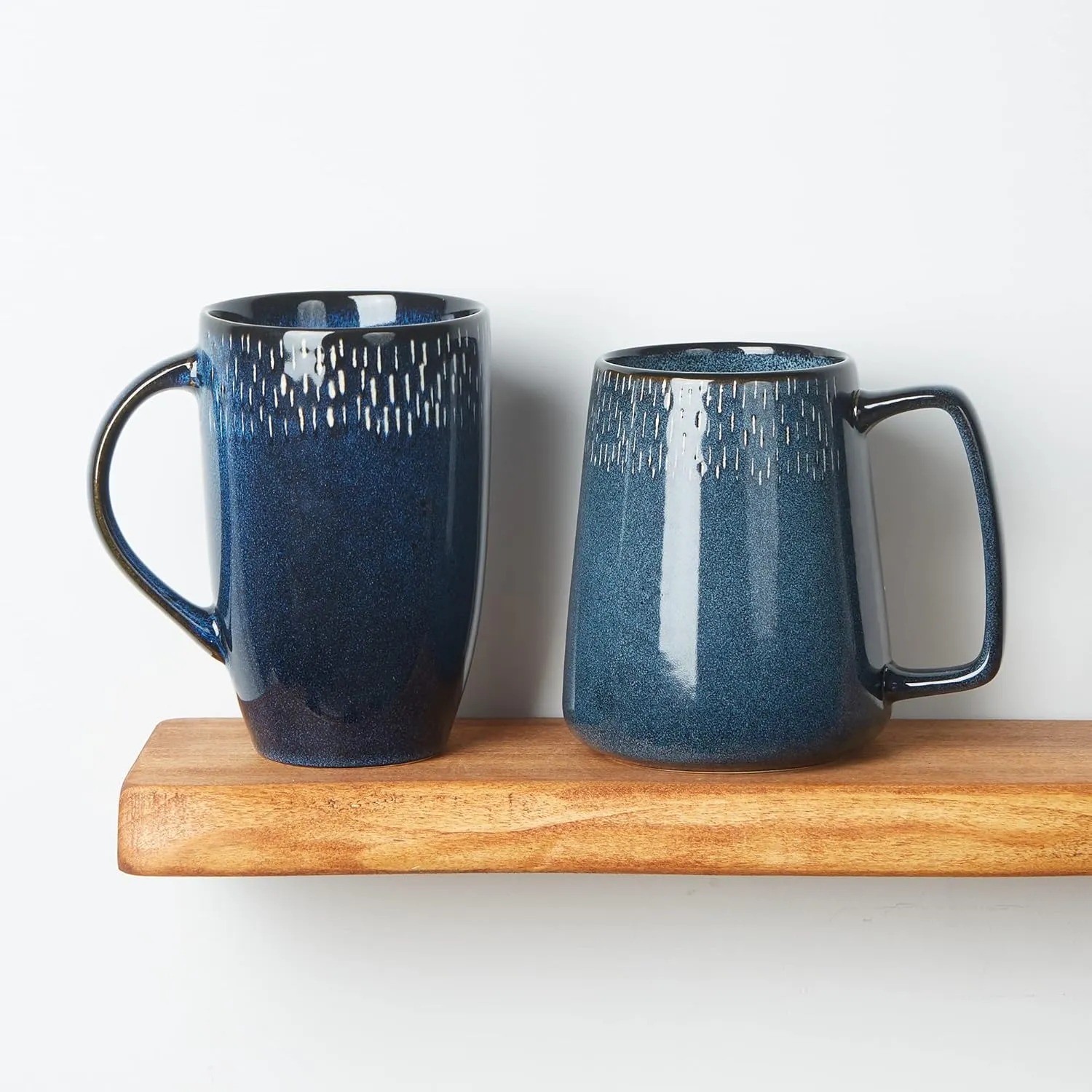21 OZ Large Ceramic Coffee Mug, Jumbo Coffee Mugs, Big Tea Cups with a Large Handle for Office and Home, Microwave and Dishwasher Safe (21 OZ Star Blue)