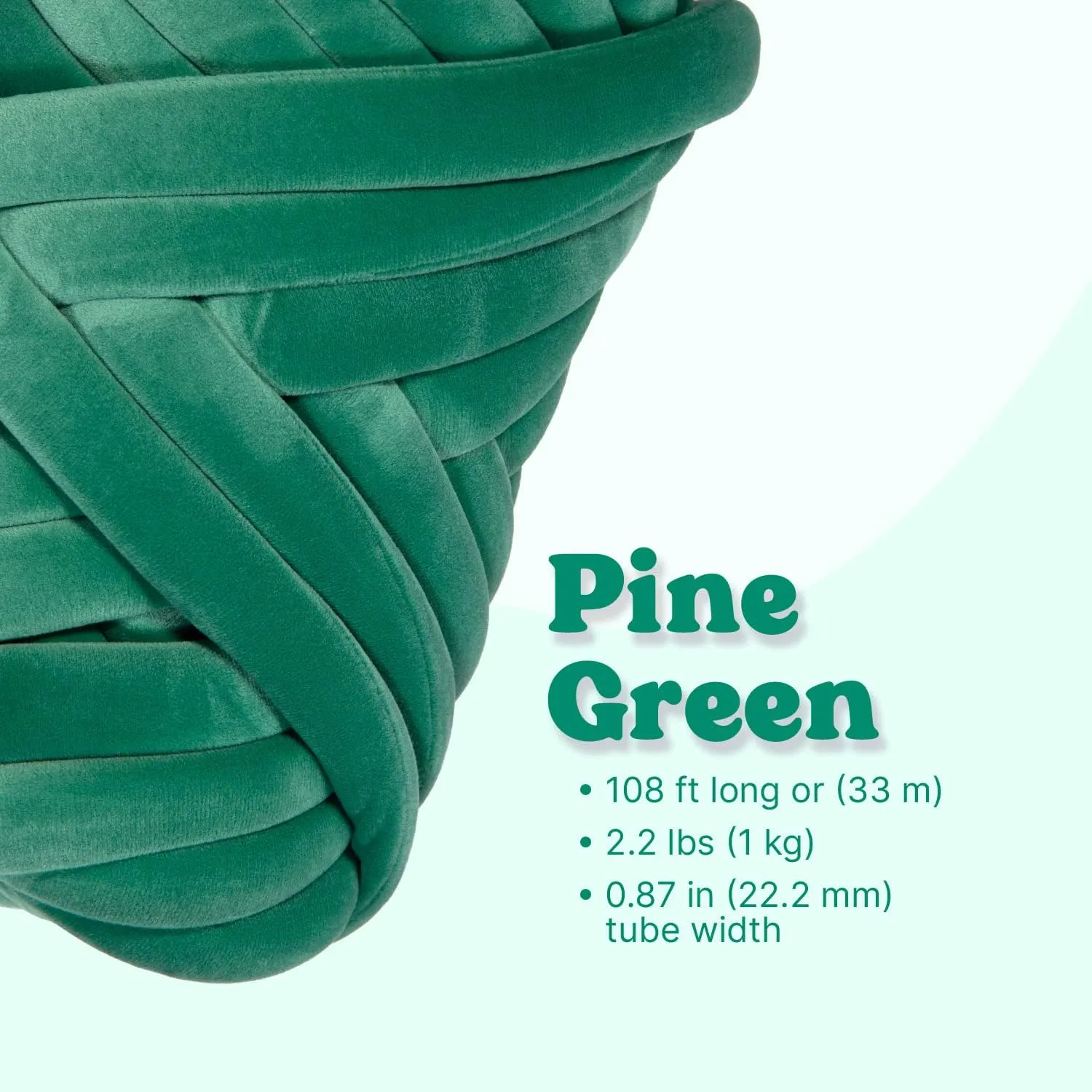 2.2 LBS of Super Soft Velvet Bulky Yarn for Hand Knitting Blanket, Pillows, Handbag, DIY, Pine Green, 36 Yards, Arm Knitting Yarn for Chunky Braided Knot Throw Blanket, Weave Craft Crochet