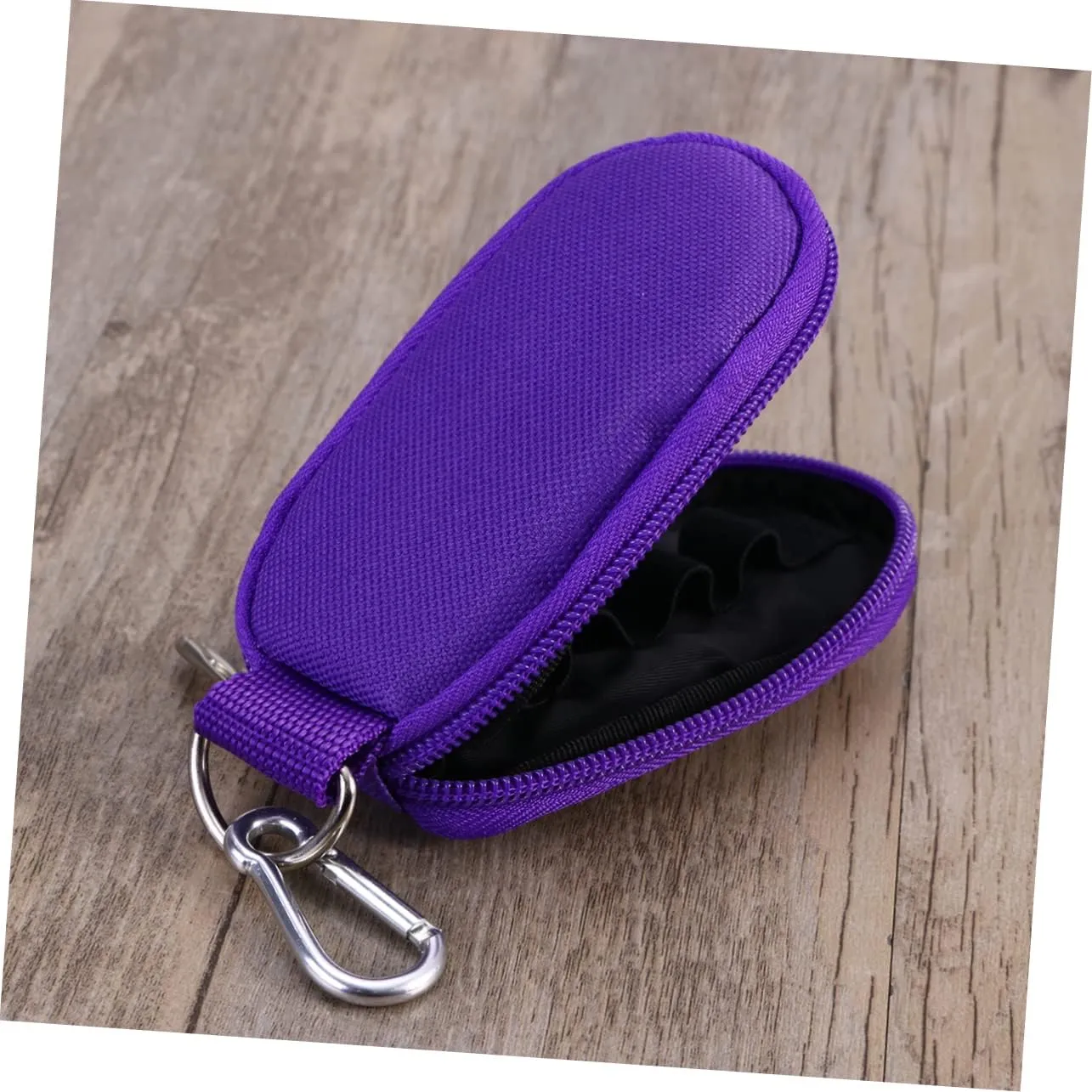 2pcs Chain Organizer Makeup Bag Case-Rosy Zippers Oil Red Pendant Ring Diffuser Home Perfume Bottle, Purplex2pcs, mediumx2pcs