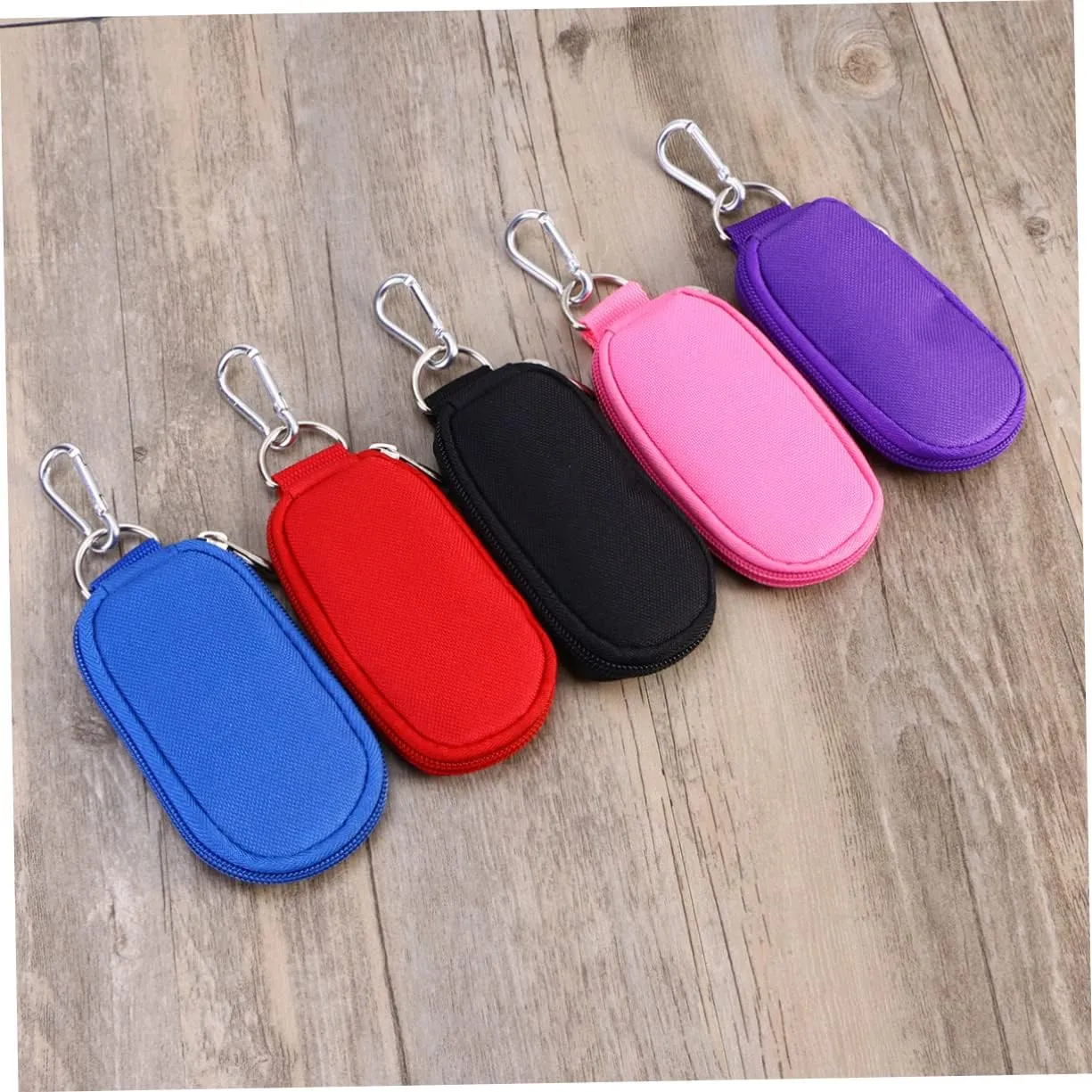 2pcs Chain Organizer Makeup Bag Case-Rosy Zippers Oil Red Pendant Ring Diffuser Home Perfume Bottle, Purplex2pcs, mediumx2pcs