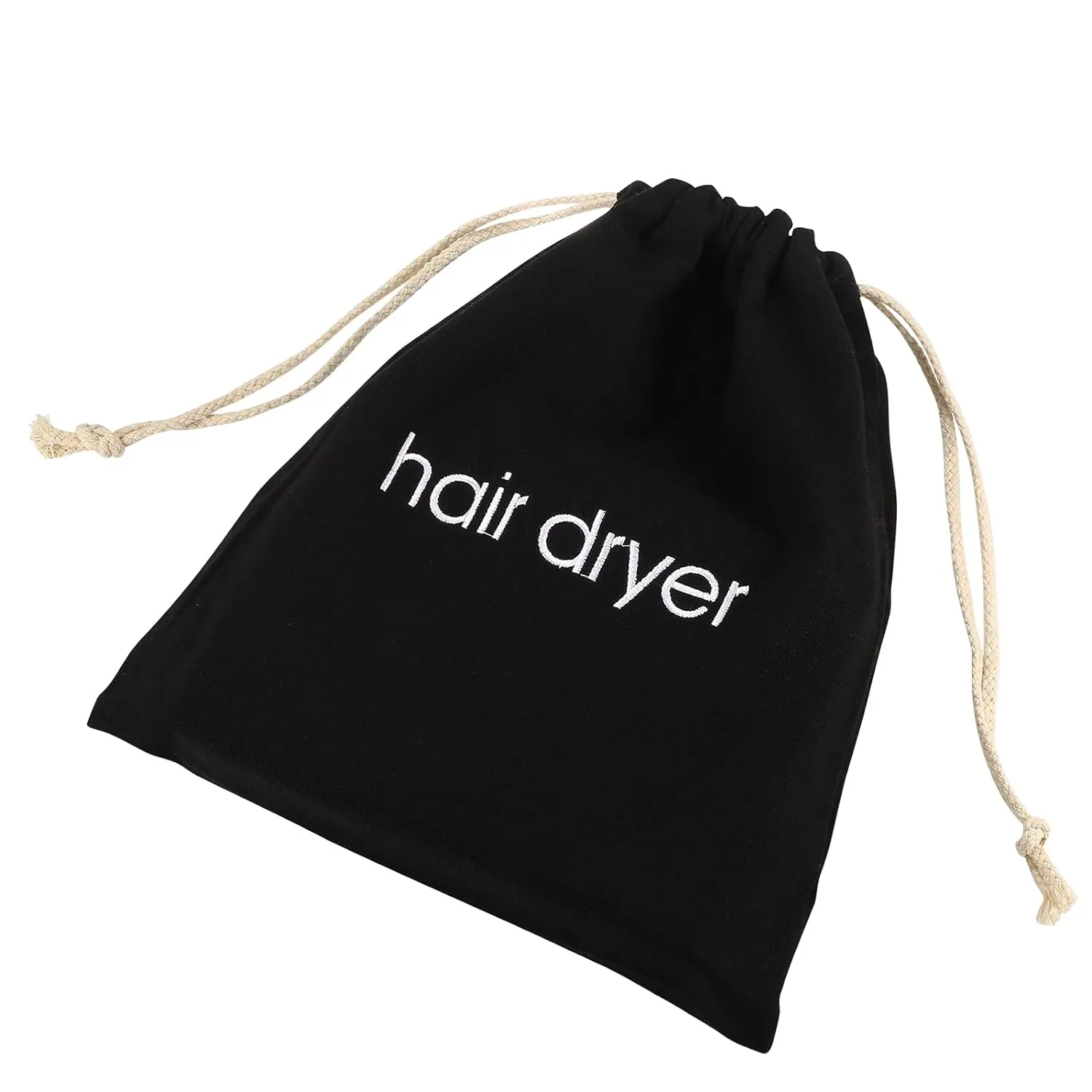 3 | 6 | 8 Pack Hair Dryer Bags Drawstring Bag Container Hairdryer Bag for travel bathroom (6 PCS, Black)