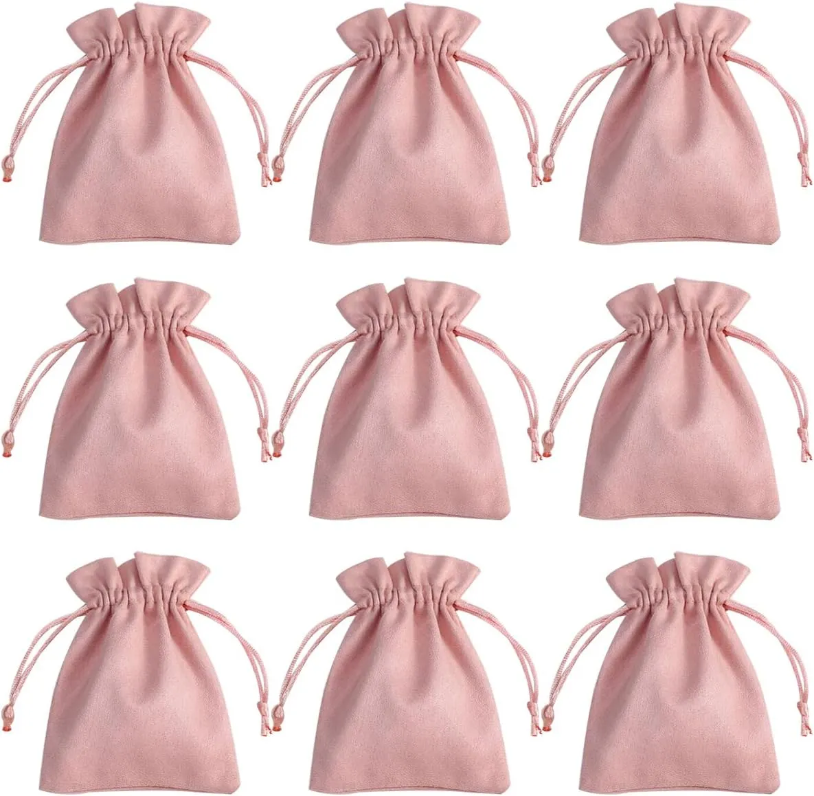 30 Pcs Pink Velvet Drawstring Bags Jewelry Pouches Jewelry Gift Bags Pouches Wedding Favors,3.5x4.7 inch
