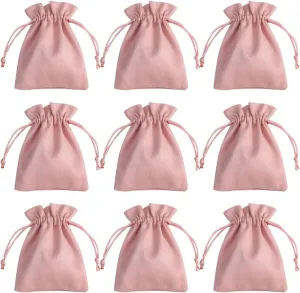 30 Pcs Pink Velvet Drawstring Bags Jewelry Pouches Jewelry Gift Bags Pouches Wedding Favors,3.5x4.7 inch