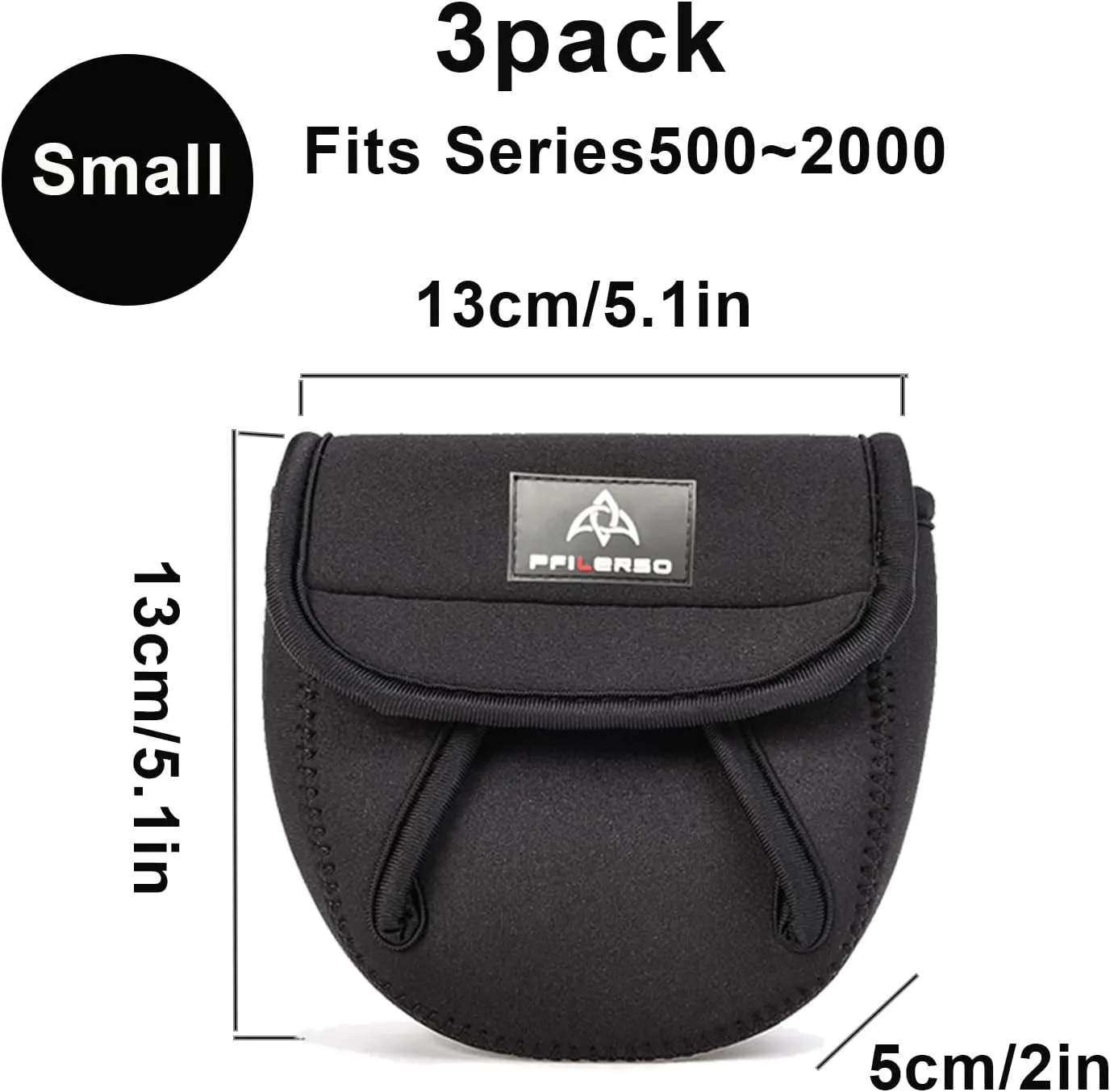 3Pcs Fishing Spinning Reel Covers Bag Baitcasting Trolling Fishing Reel Protective Case Pouch Sleeve Gloves Fishing Bags Fits 1000-8000 Series Reel 3Size (Samll-3Pack)