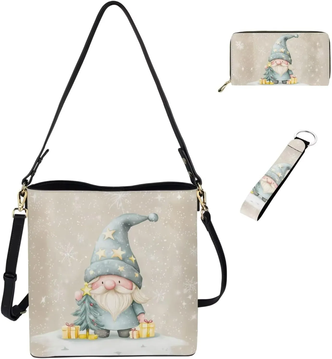 3pcs Purses For Women Wallet Shoulder Bag Top Handle Hand for Daliy Use