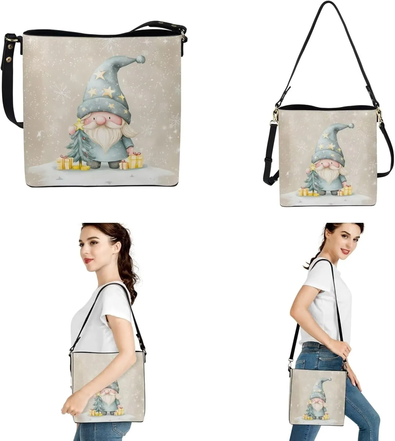 3pcs Purses For Women Wallet Shoulder Bag Top Handle Hand for Daliy Use