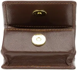 421 Leather Key Holder Case/Coin Purse Pouch Tray, Brown, Small