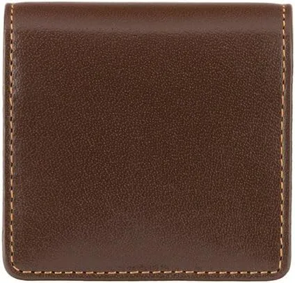 421 Leather Key Holder Case/Coin Purse Pouch Tray, Brown, Small