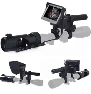 4.3 Inch Display Night Vision Scope Video Camera, 720P Video/Photo Night Vision Device with LCD Display and 850Nm Infrared IR Flashlight (Battery NOT Included)